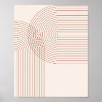 Boho milieu du siècle moderne Vintage ligne Rainbo
