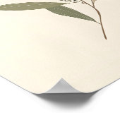 Poster Boho Minimal Botanique Feuille Neutre Vert Beige (Coin)
