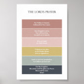 Poster Boho minimal l'affiche de prière du Seigneur (Devant)