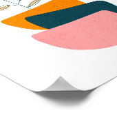 Poster Boho minimaliste Botanique Abstrait (Coin)