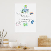 Poster Boho Miss À Mme Fête des mariées Bienvenue (Cuisine)