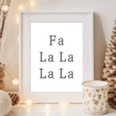 Poster Boho Modern Christmas Fa La La Wall Art Imprimer