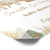 Poster Boho Modern Heart Font Baby shower Bienvenue (Coin)