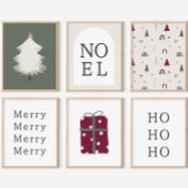 Poster Boho moderne Beige et or Arbre de Noël Imprimer