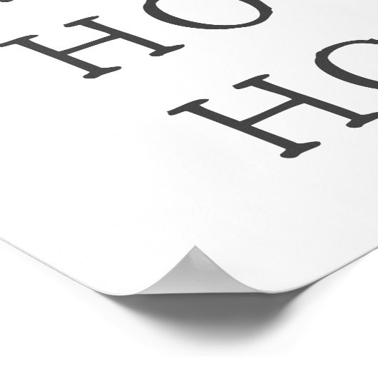 Poster Boho moderne Noël HO HO HO Wall Art Imprimer (Coin)