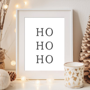 Poster Boho moderne Noël HO HO HO Wall Art Imprimer
