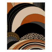 Poster Boho moderne orange noir neutre (Devant)