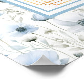 Poster Boho moderne Pastel Blue Gold Parties scintillant (Coin)