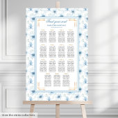 Poster Boho moderne Pastel Blue Gold Parties scintillant