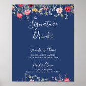 Poster Boho Multicolor Signature Fleur sauvage Boissons S (Devant)
