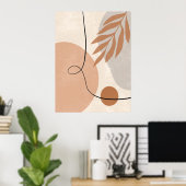 Poster Boho Muted Neutral Botanical Abstrait Wall Art (Bureau à domicile)
