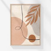 Poster Boho Muted Neutral Botanical Abstrait Wall Art