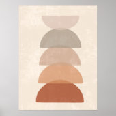 Poster Boho Muted Terracotta Neutral Bowls Abstrait Art (Devant)