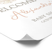 Poster Boho Neutral Citrouille Baby shower Bienvenue (Coin)