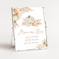 Boho Neutral Citrouille Baby shower Maman Osa Bar