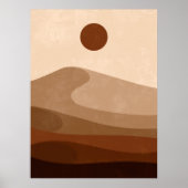 Poster Boho Neutral Paysage Abstrait Desert Wall Art (Devant)
