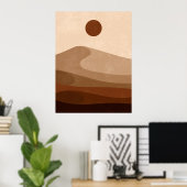Poster Boho Neutral Paysage Abstrait Desert Wall Art (Bureau à domicile)