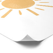 Poster Boho Neutre Jaune Soleil Soleil Soleil Pépinière A (Coin)