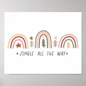 Poster Boho Noël arc-en-ciel Couleurs muettes Jingle (Devant)
