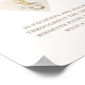 Poster Boho Nursery Chic Baby shower Pacifier chasse (Coin)