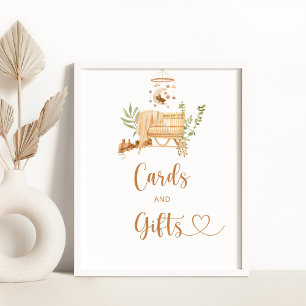 Poster Boho nursery ours mobile Cartes et cadeaux
