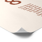 Poster Boho Orange Brûlé | Plan de table de mariage (Coin)