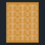 Poster Boho Overlapping Rainbows<br><div class="desc">Boho Overlapping Rainbows avec un Arrière - plan de moutarde</div>