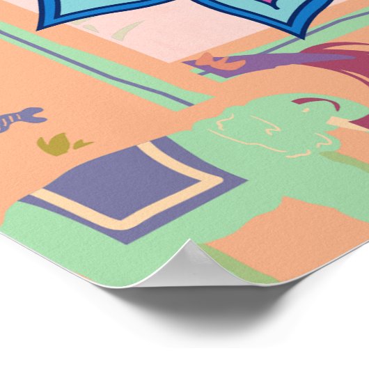 Poster Boho paisley and elephant pattern_lmandala artwork (Coin)