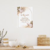 Poster Boho Pampas Grass Desert Baby shower Bienvenue (Cuisine)