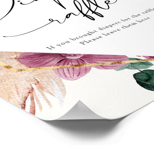 Poster Boho Pampas Grass séché Bouquet de couches Raffle (Coin)