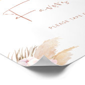 Poster Boho pampas herbe bohème baby shower Faveurs (Coin)