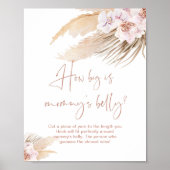 Poster Boho pampas herbe quelle taille est le jeu du vent (Devant)