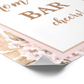 Poster Boho Pampas rose Gris Momosa Panneau bar (Coin)