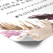 Poster Boho Pampas Selfie Station Mariage Hashtag (Coin)