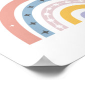 Poster Boho Pastel Aquarelle Rainbow Nursery (Coin)