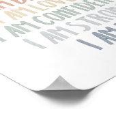 Poster Boho pastel arc-en-ciel affirmation pour enfants i (Coin)