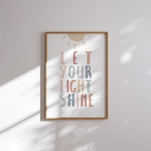 Poster Boho pastel laissez votre empreinte légère