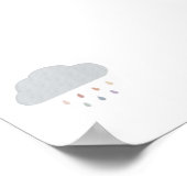 Poster Boho pastel rainbow drop cloud print (Coin)