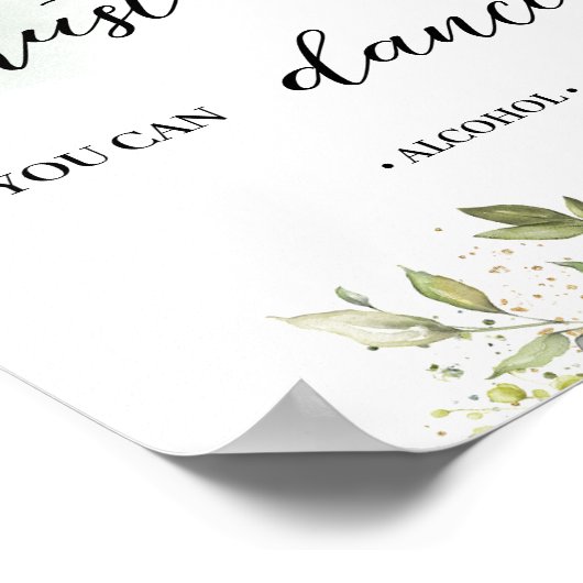 Poster Boho pastel verdure croyez-moi vous pouvez danser  (Coin)