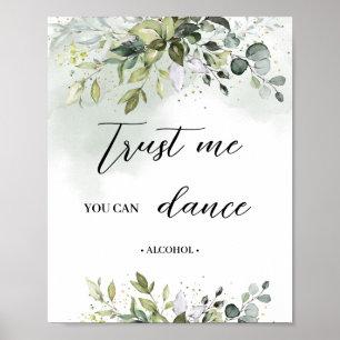 Poster Boho pastel verdure croyez-moi vous pouvez danser