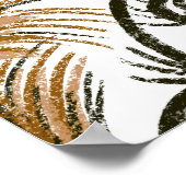 Poster Boho Peacock Bijou en plumes Tone Brown & Or (Coin)