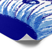 Poster Boho Peacock Plumes Bijou Tone-Blue (Coin)