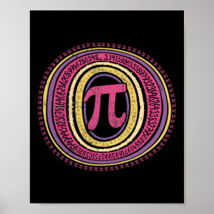 Poster Boho Pi Jour 3.14 Geek mathématique 1