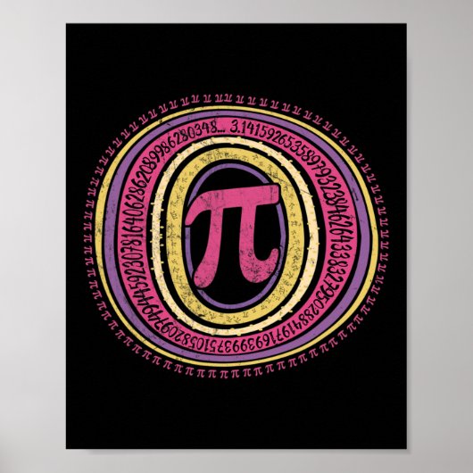 Poster Boho Pi Jour 3.14 Geek mathématique 1 (Devant)
