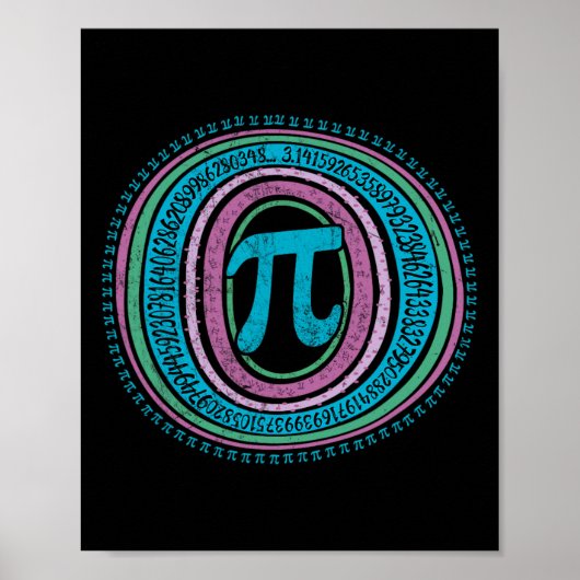 Poster Boho Pi Jour 3.14 Geek mathématique 2 (Devant)