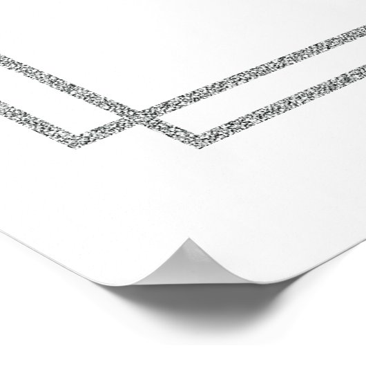 Poster Boho poussiéreux bleu et argent parties scintillan (Coin)