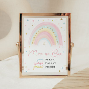 Poster Boho Rainbow Baby shower Mom Osa Bar
