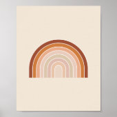 Poster Boho Rainbow Beige Terracotta (Devant)