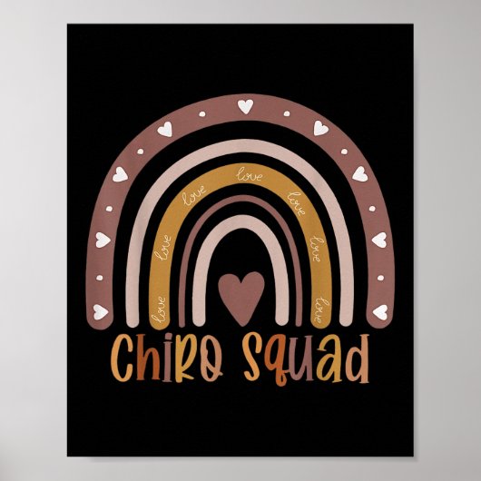 Poster Boho Rainbow Chiro Squad Chiropracteur Docteur Chi (Devant)