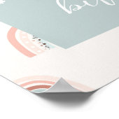 Poster Boho Rainbow Daisy Two Wild 2nd Birthday Welcome (Coin)